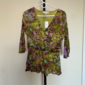 Christopher & Banks Multicolor Floral Blouse
